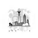 Baltimore Skyline tattoo design idea