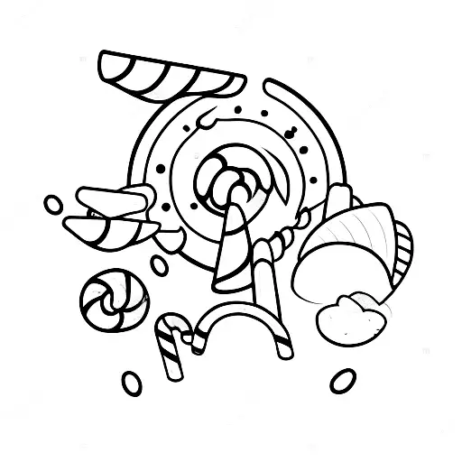 candy corn  tattoo design idea