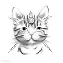 candy corn kitty tattoo design idea