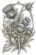 Thistle   tattoo design idea