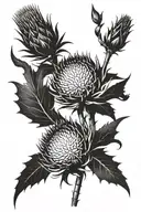 Thistle   tattoo design idea