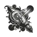 light bulb with ticking time bomb inside of it symbolizing the clients internal conflict  tattoo design idea