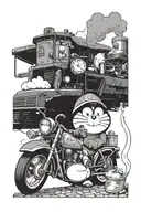 great teacher onizuka doraemon smoking tattoo design idea