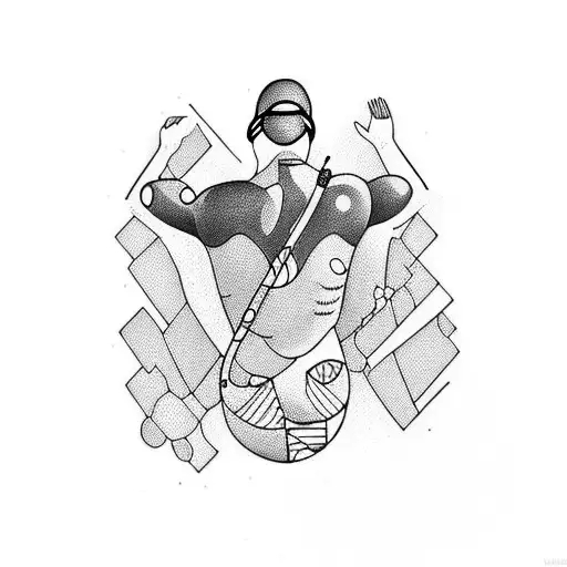 swimmer tattoo design idea