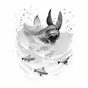 swimmer tattoo design idea