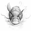 swimmer tattoo design idea