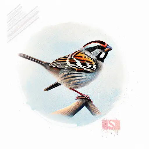 Sparrow tattoo design idea
