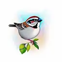 Sparrow tattoo design idea