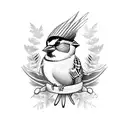 Sparrow tattoo design idea