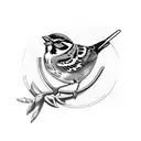 Sparrow tattoo design idea