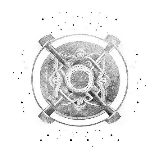 frying pan tattoo design idea