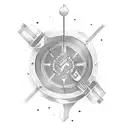 frying pan tattoo design idea