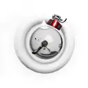 frying pan tattoo design idea