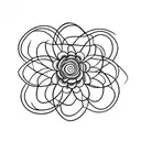 chain link with flowers tattoo design idea