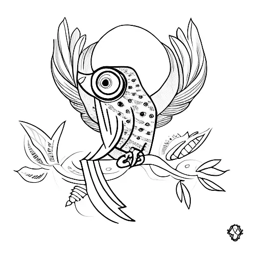 drake ovo owl tattoo design idea