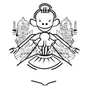 puppet master, ballerina puppet, string, gothic  tattoo design idea