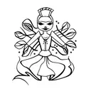 puppet master, ballerina puppet, string, gothic  tattoo design idea