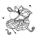 puppet master, ballerina puppet, string, gothic  tattoo design idea