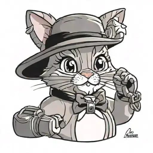 aristocats lego 2D com simbolo tattoo design idea