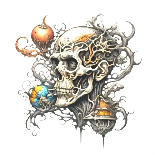 Blackout tattoo depicting tattoo design idea