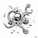 infinity, life, and death tattoo design idea