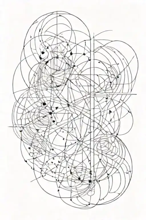 abstract lines tattoo design idea