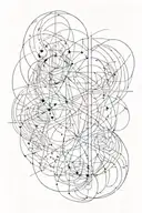 abstract lines tattoo design idea