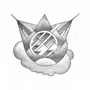 storm sea clouds sun paper boat tattoo design idea