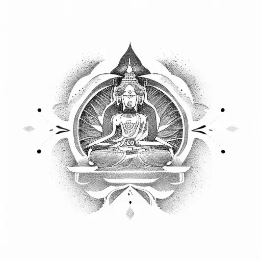bodhi tree gautama tattoo design idea