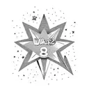 frase "babe I wanna be a star" com estrelas  tattoo design idea
