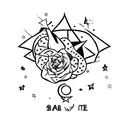 frase "babe I wanna be a star" tattoo design idea