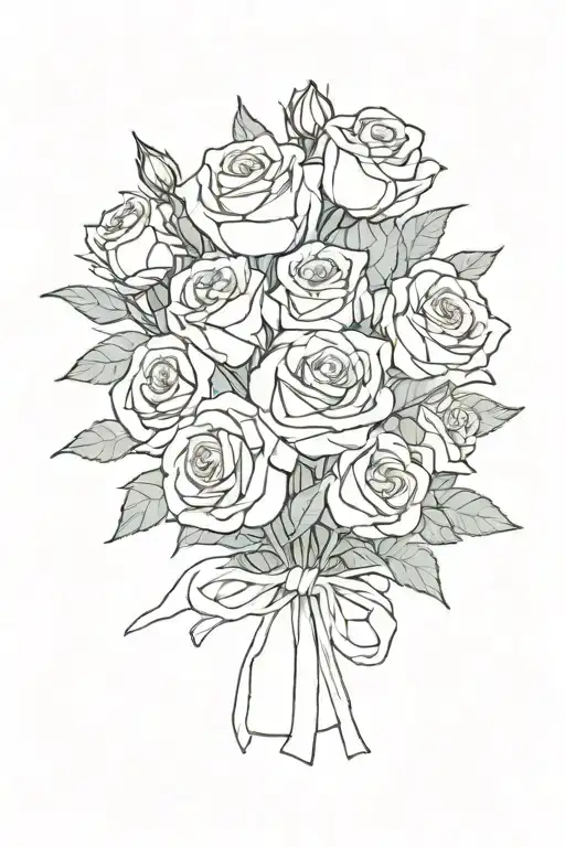 Jayce Dinh with roses wrapped tattoo design idea