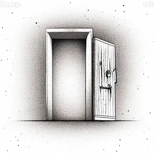 small open door  tattoo design idea