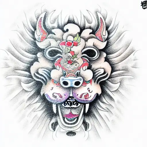 Foo Dog tattoo design idea