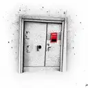 extra safe door  tattoo design idea