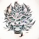 Foo Dog tattoo design idea