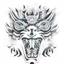 Foo Dog tattoo design idea
