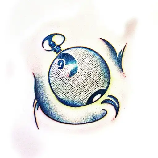 8 Ball Beach tattoo design idea