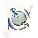 8 Ball Beach tattoo design idea