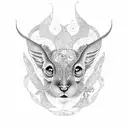 A massage-themed design featuring animals and plants in dotwork style tattoo design idea