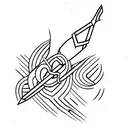 bow with arrow tattoo design idea