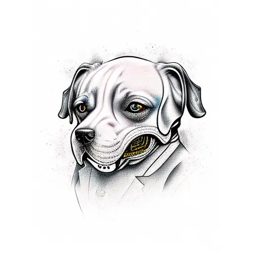ghost dog tattoo design idea