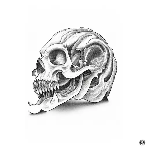 jaw tattoo design idea