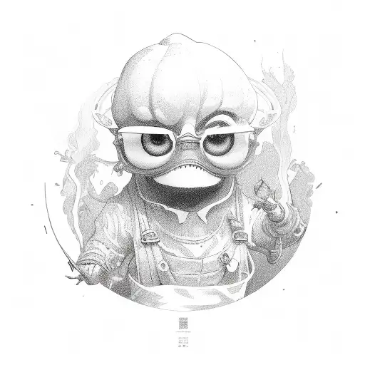 Frying onions tattoo design idea