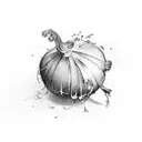 Frying onions tattoo design idea