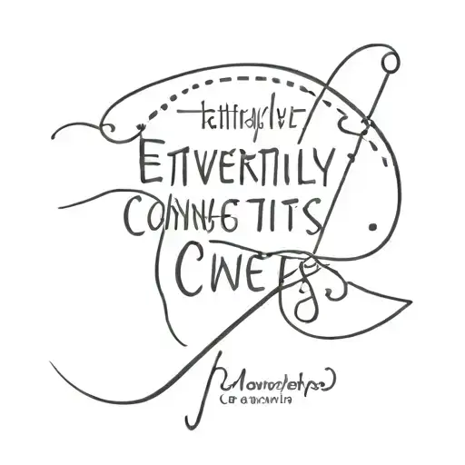Coordinates Quote "Eventually everything connects" tattoo design idea