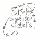 Coordinates Quote "Eventually everything connects" tattoo design idea