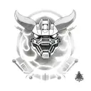 arbiter from halo 2 tattoo design idea