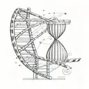 Mistery solving and dna strand tattoo design idea