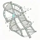 Mistery solving and dna strand tattoo design idea